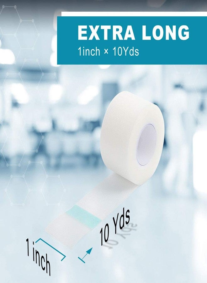 لوتفانسي شريط طبي شفاف من لوتفانس، 1 بوصة × 10 ياردات، لفتان، شريط جراحي مضاد للحساسية، شريط إسعافات أولية مقاوم للماء من البولي إيثيلين للعناية بالجروح، وتثبيت الضمادات، مناسب للبشرة الحساسة، خالٍ من اللاتكس - Image 5